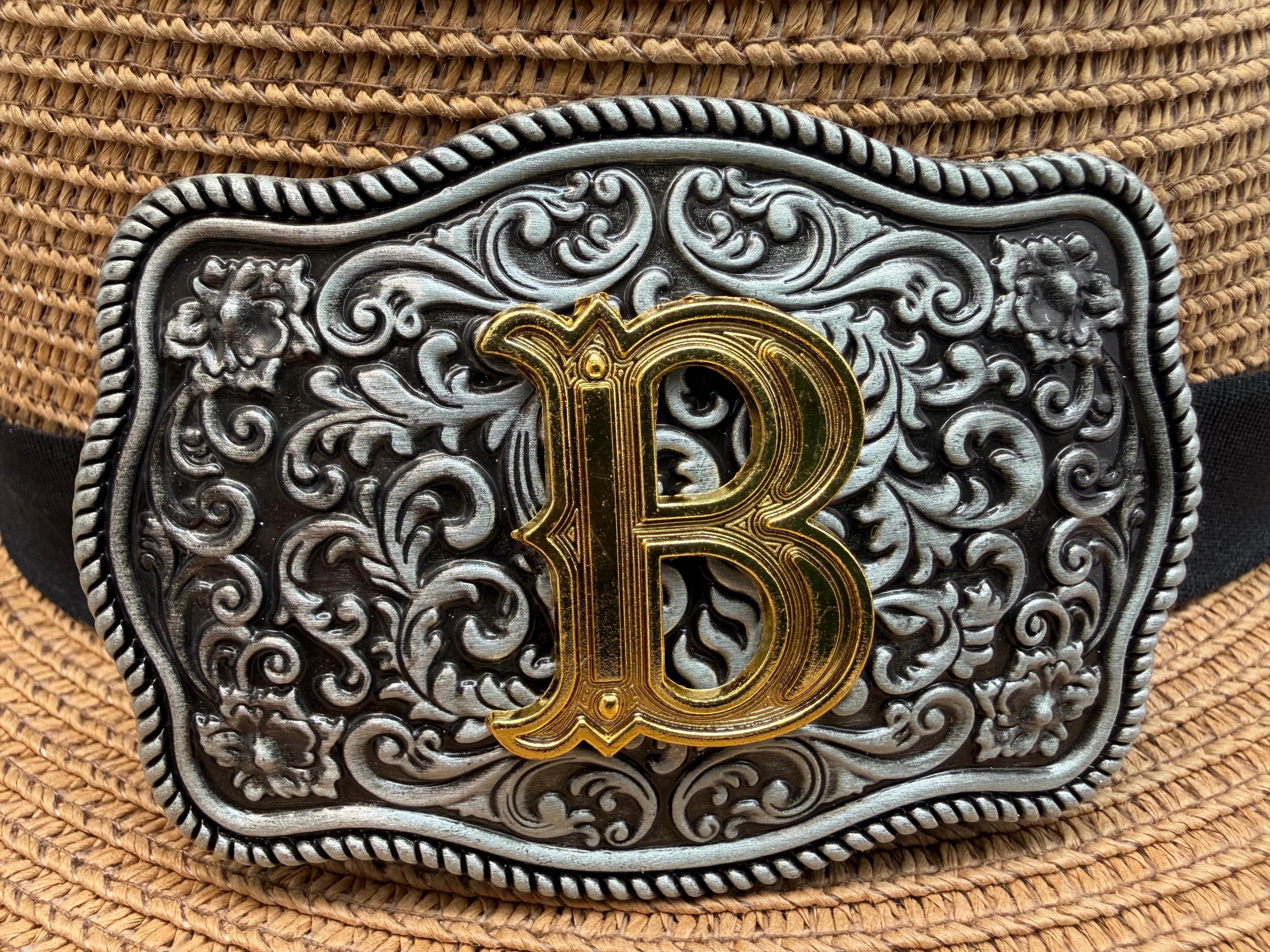 Heart Western initial letter B belt Buckle ALL Letters available Letter B Belt Buckle - Etsy main image 2