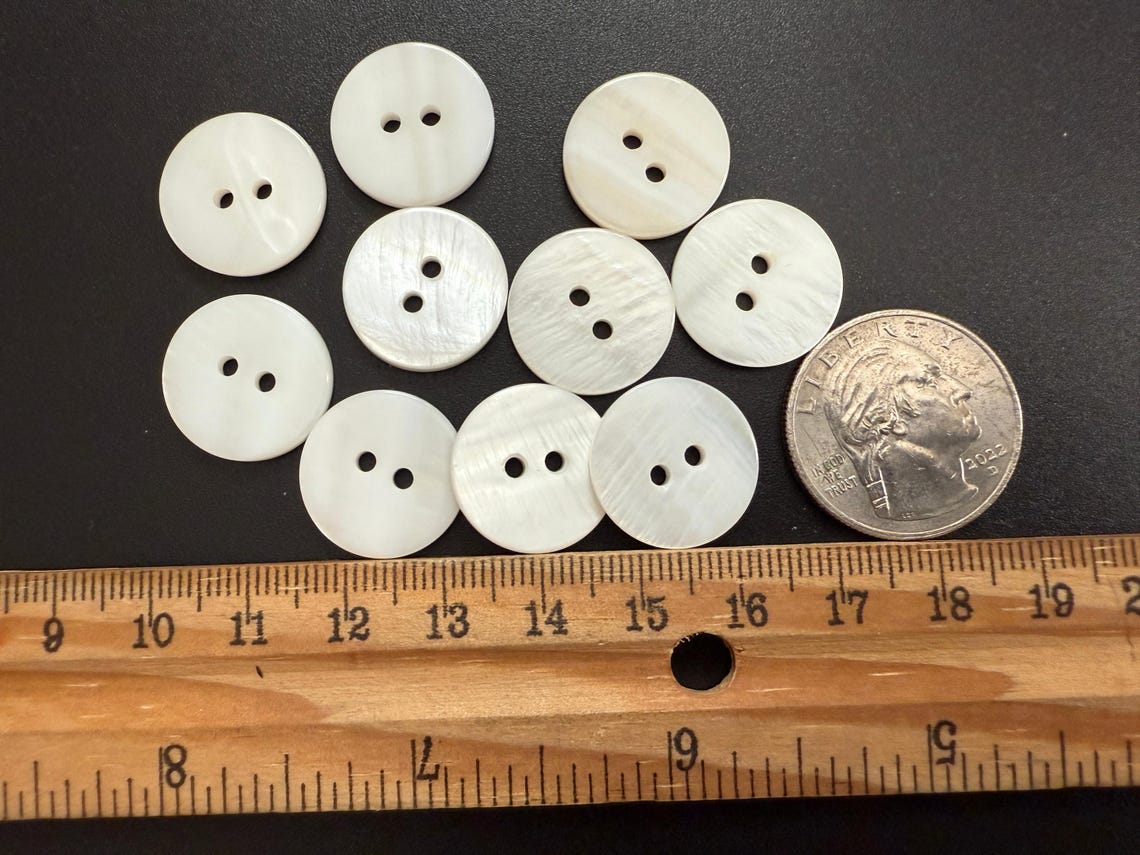 Natural Mother of Pearl Shell Buttons - 2-hole, 10-25mm - Etsy