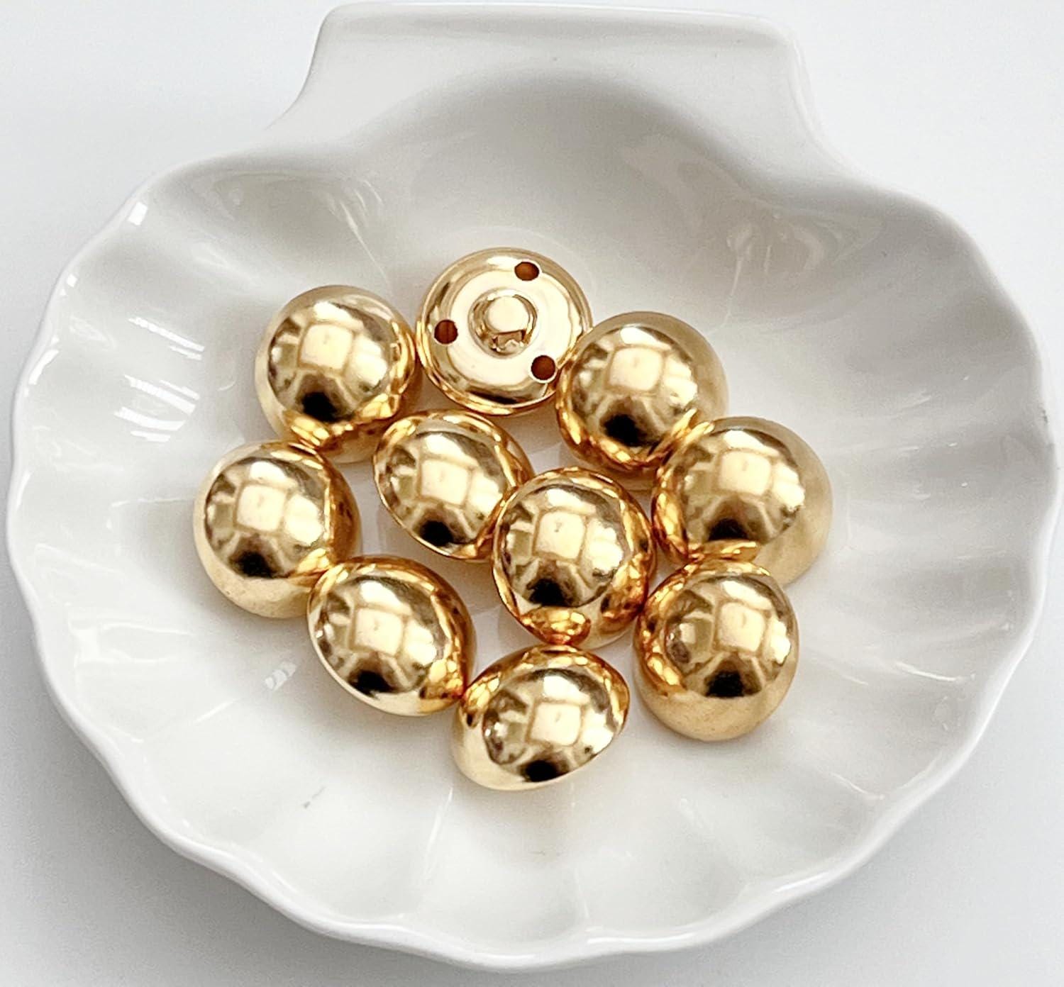 Simple Gold Button 10PC Gold Simple Dome Metal Buttons Sew on Buttons 23mm - Etsy