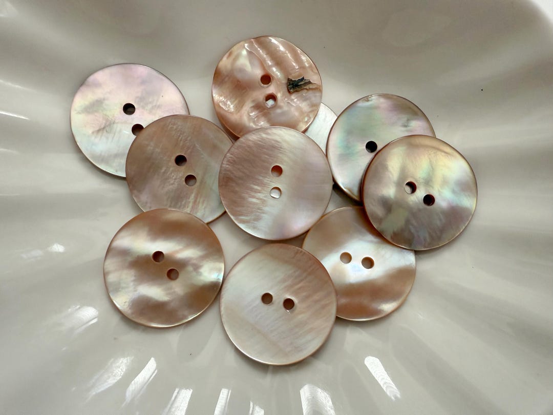 Natural Mother of Pearl Shell Buttons: 2-hole, 10-25mm - Etsy