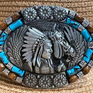 Vintage Native American Belt Buckle - Etsy