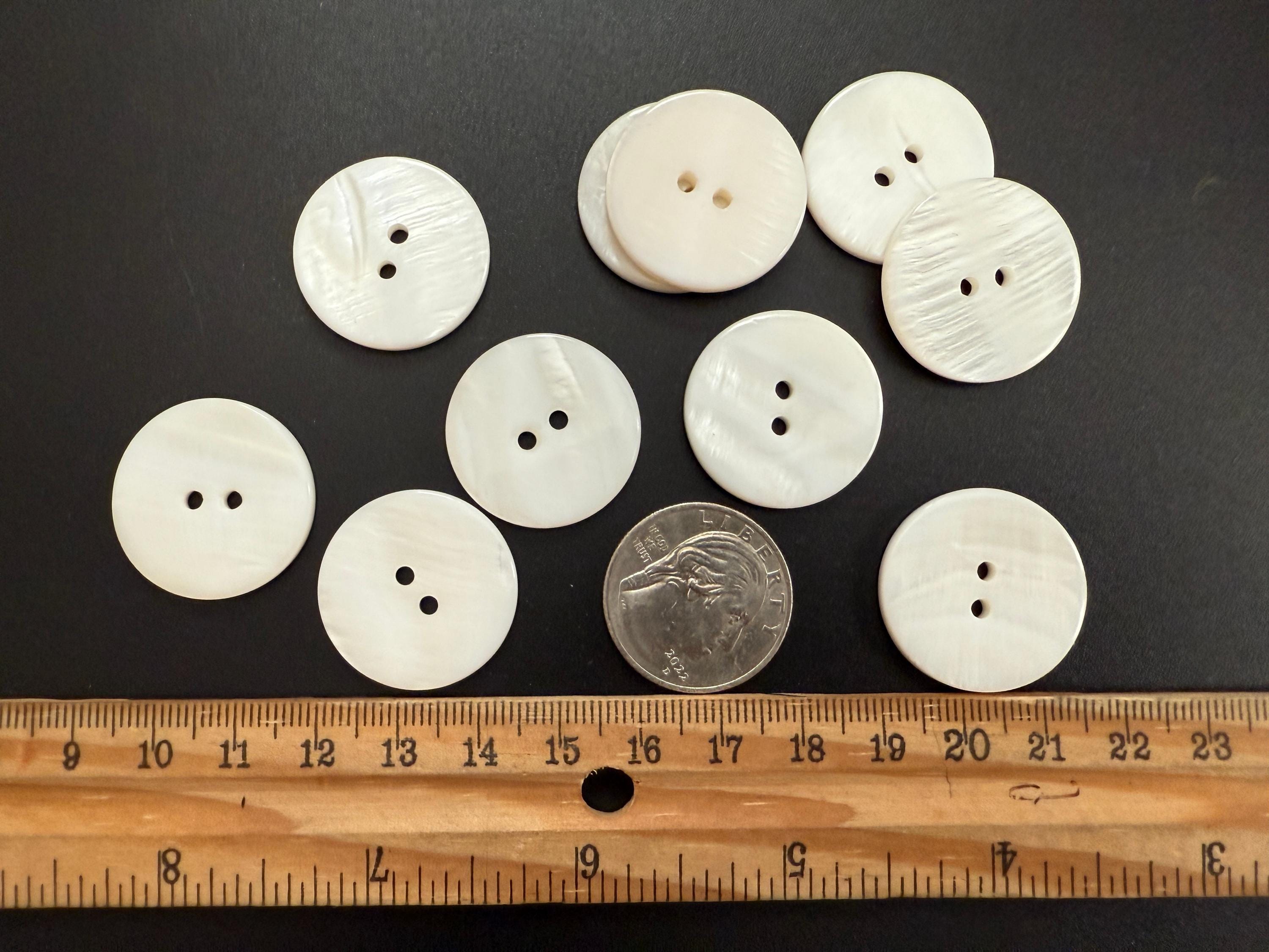 Natural Mother of Pearl Shell Buttons - 2-hole, 10-25mm - Etsy