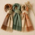Wool Cashmere Scarf for Her | Soft Winter Scarf | Neutral Warm Shawl Gift for Women | Winter Fashion Accessory product logo