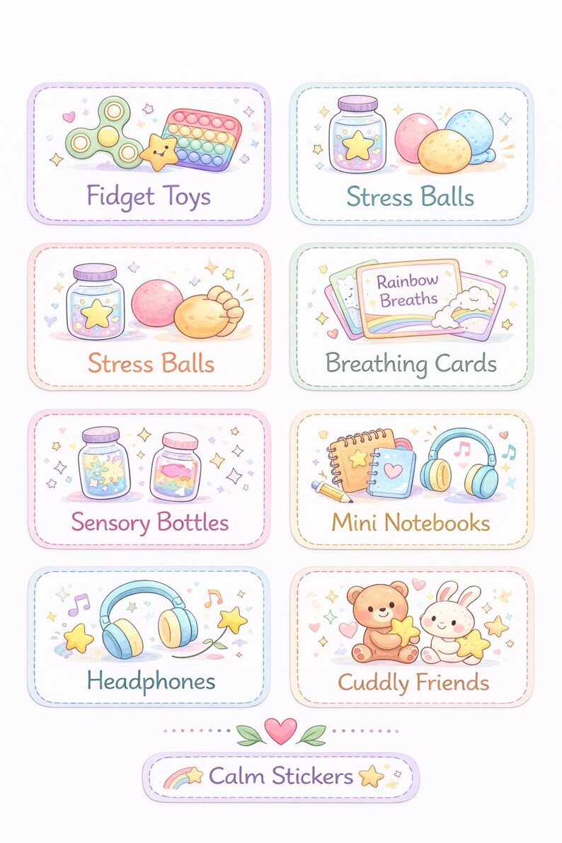 Calm Down Corner Printable Kit | Emotional Regulation & SEL Activities ...