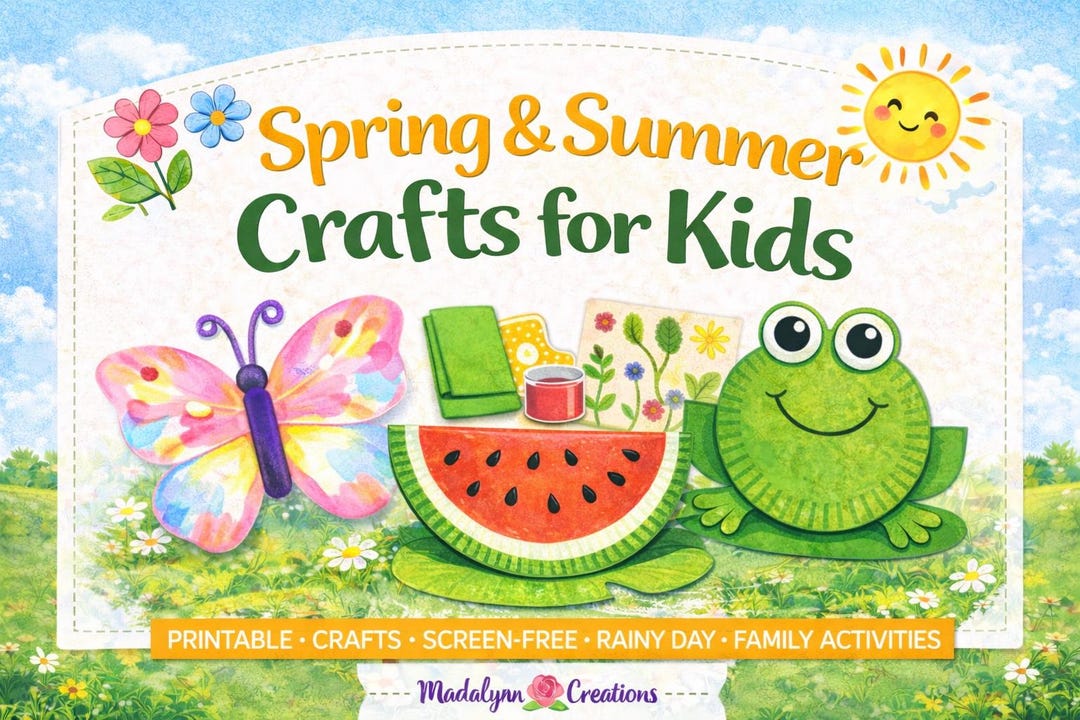 Spring Summer Crafts for Kids Printable | Preschool Craft Activities ...