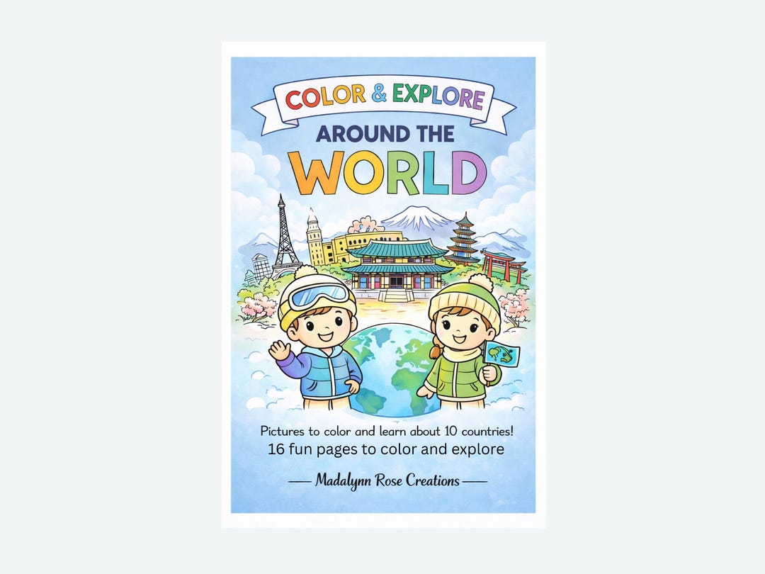 Around the World Coloring Book for Kids | Learn About Colder Countries ...
