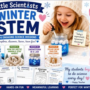 Winter STEM Activities for Kindergarten | Winter Science Experiments | Preschool STEM | Homeschool | January Science | Little Scientists