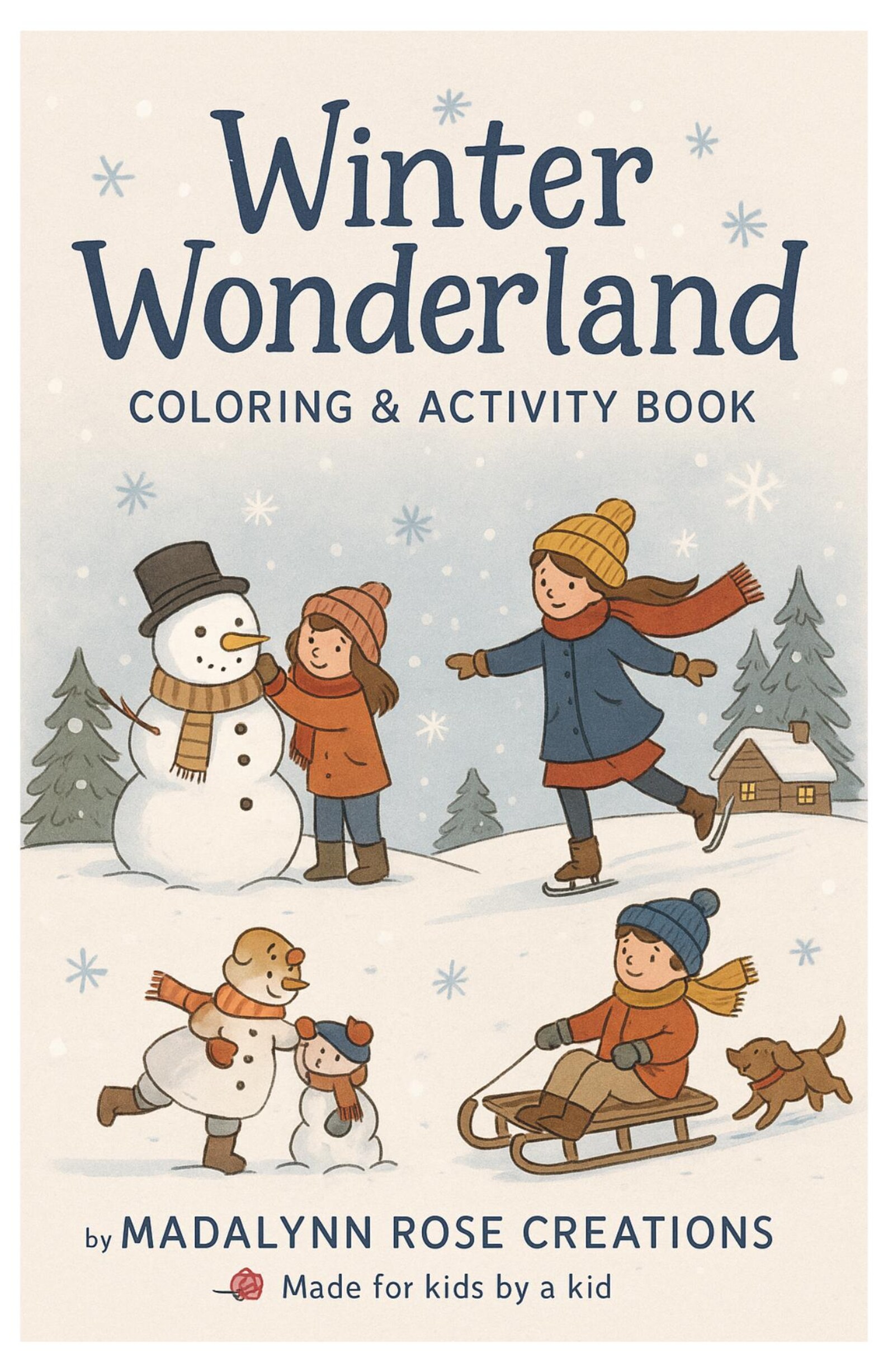Winter Wonderland Coloring Book for Kids, Printable Activity Pages (PDF ...