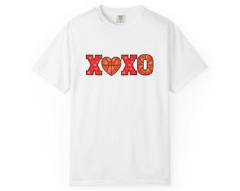 XOXO Heart Basketball T-shirt | Valentine Basketball Shirt