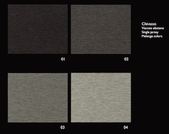 CHIVASSO viscose jersey four beautiful shades of melange gray