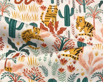 WILD ANIMALS cotton poplin | woven cotton fabric