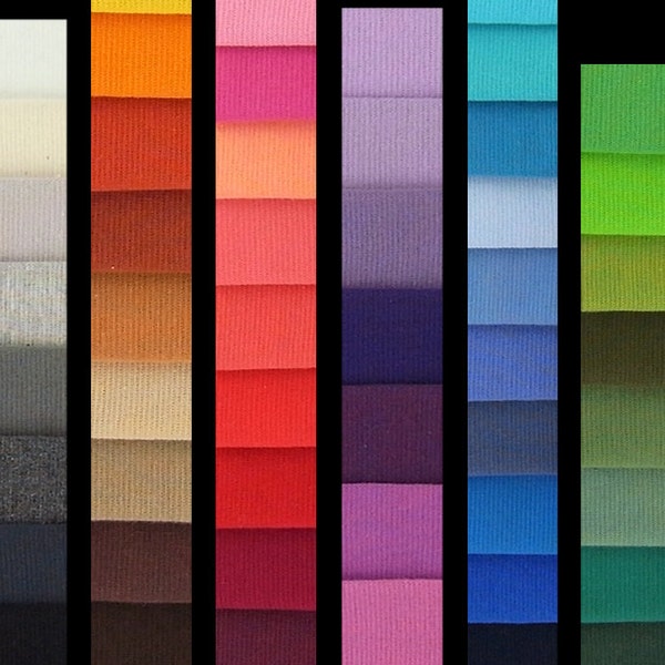 RAINBOW RIBBINGS 1x1 cotton elastane rib knit DIY-Combo, 1 m (1.10 yards)