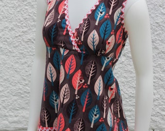 E-PATTERN for Cross-Front top in European sizes 34-48