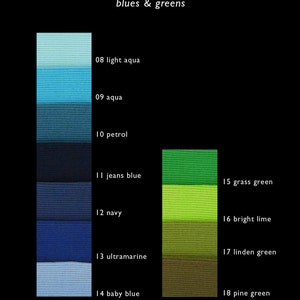 YUMMY RIBBINGS 2x2 Cotton Elastane Rib Knit DIY Color Combo, 1 M (1.10 ...