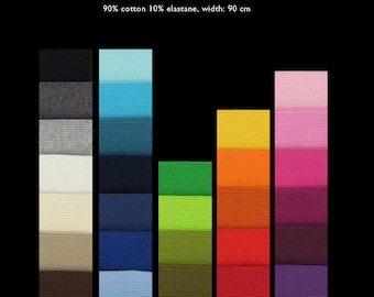 YUMMY RIBBINGS 2x2 cotton elastane rib knit DIY Color Combo, 1 m (1.10 yards)