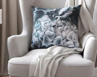 Original Art Hydrangea Pillow
