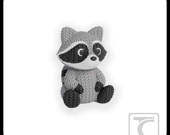 Figurine de raton laveur Desk Buddy, animal de compagnie de collection imprimé en 3D texture tricot