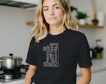 Erste Änderung Typografie Tee - Freiheit der Meinungsäußerung Grafik-Shirt