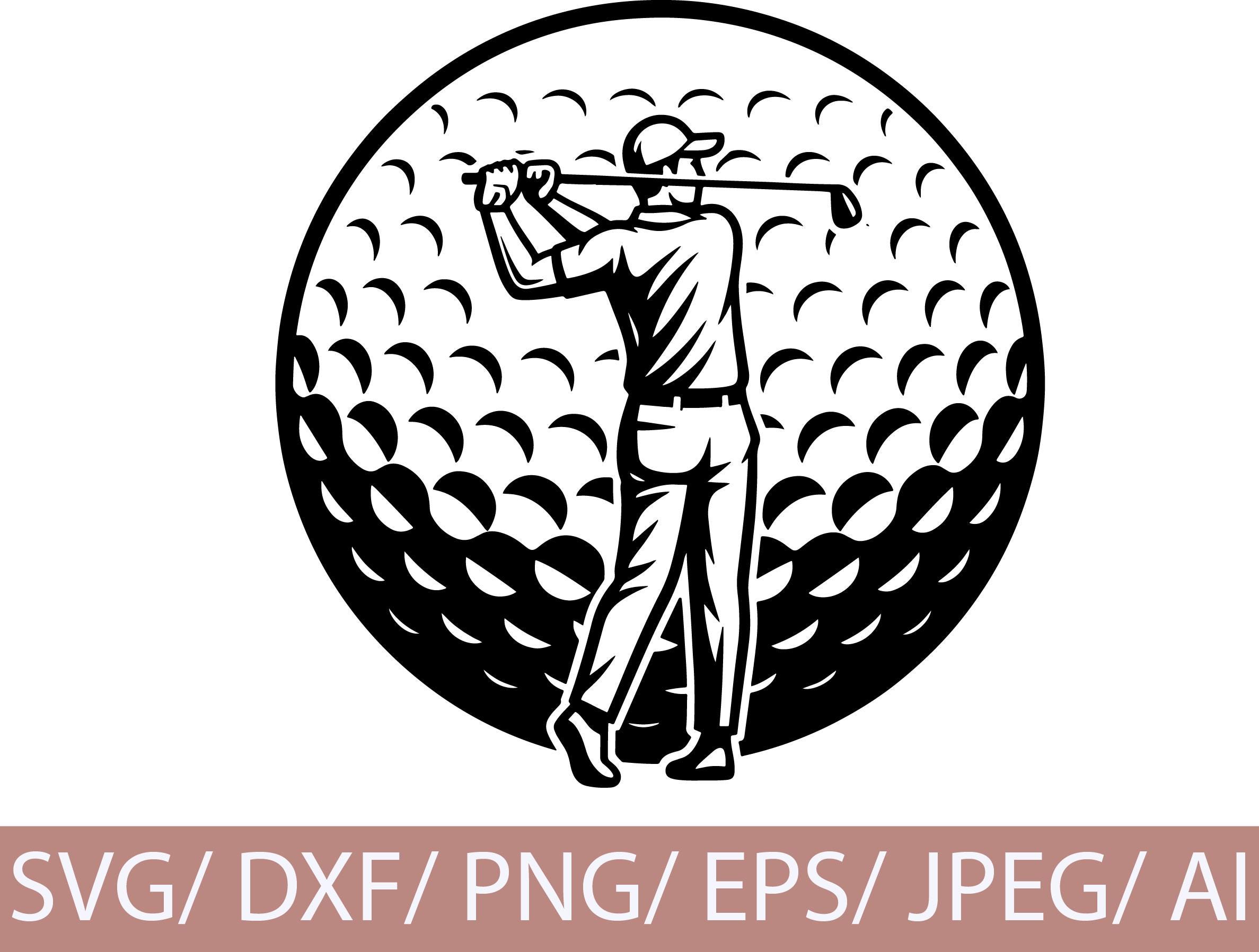 Golf Silhouette SVG, Golfer Clipart, Cricut Cut File, Sports SVG - Etsy