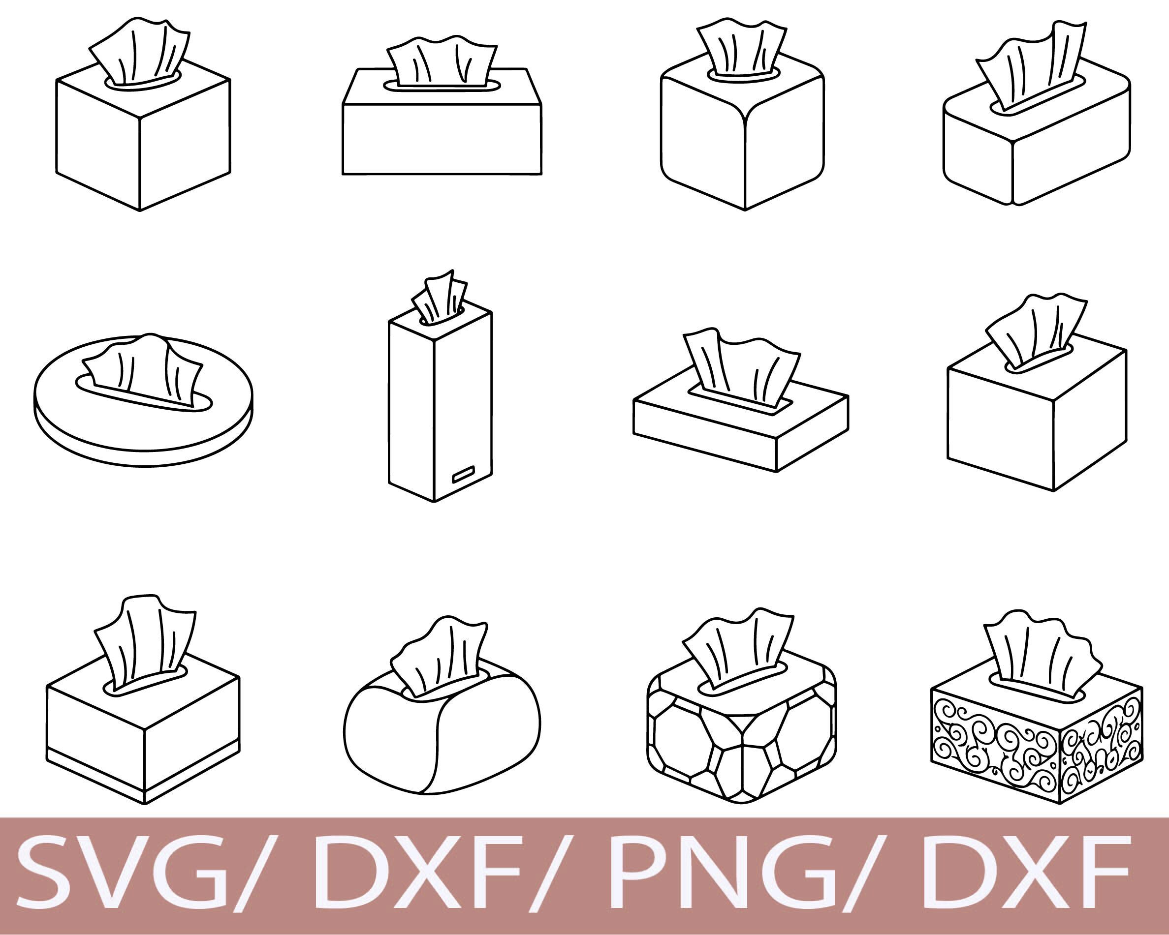 Tissue Box Svg File Tissue Box SVG Silhouette Bundle Bathroom Home Decor Icons for Craft ...