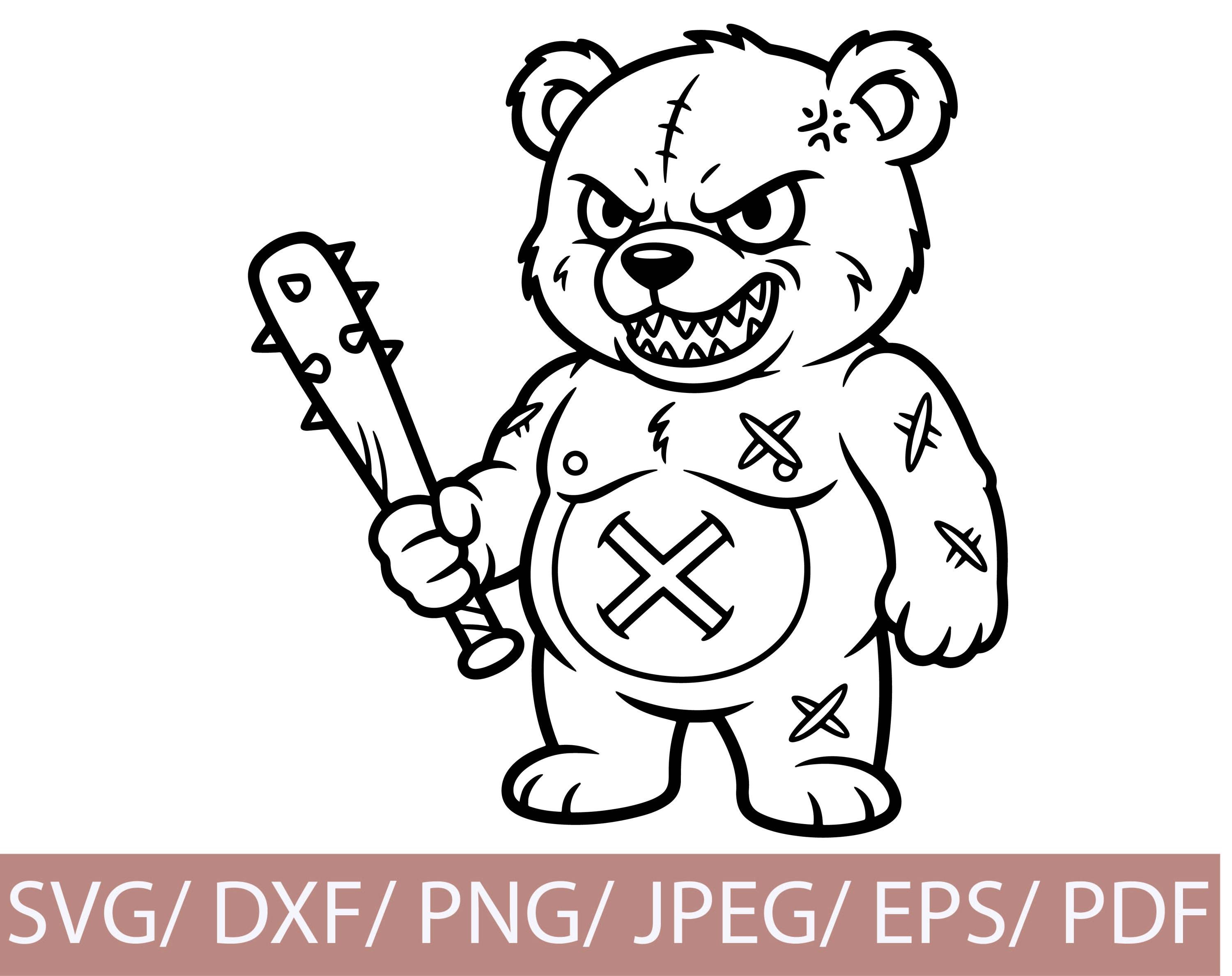 Killer Cartoon Bear - Etsy