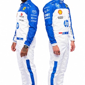 Traje de carreras de karts estilo F1 personalizable: Equipamiento personalizado para pilotos de automovilismo.