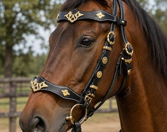 Handmade  Leather Horse Bridle with Reins