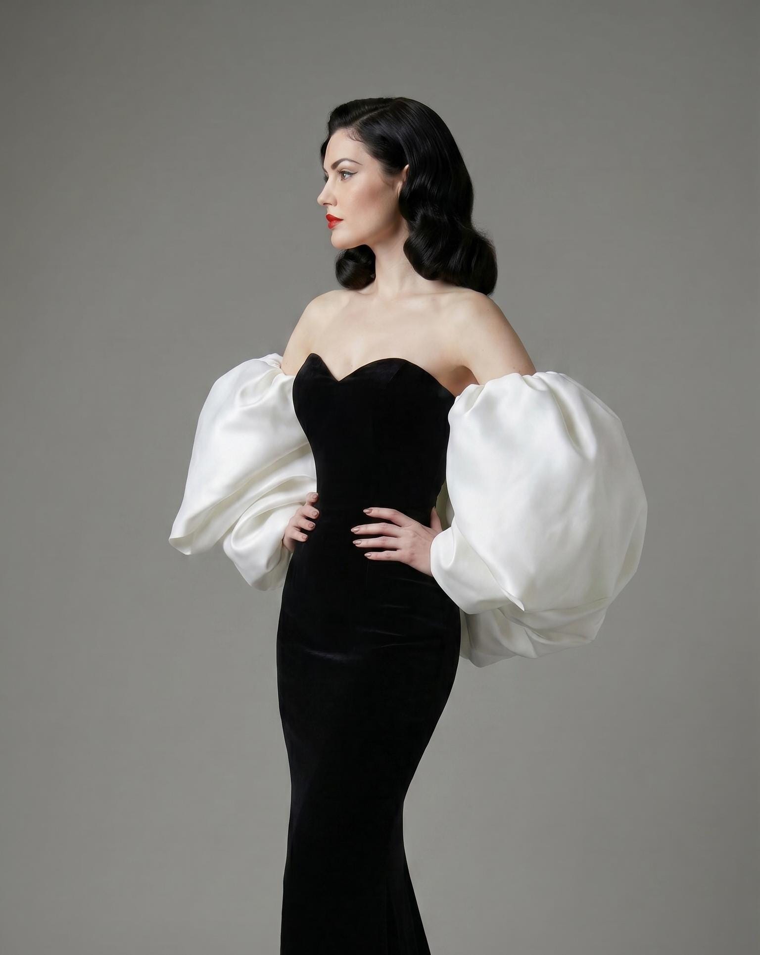 Black Velvet Mermaid Gown