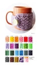 Lilac coffee cup warmer, crochet cup cozy, lilac mug cozy, purple cup cozies, crochet cup cozies, crochet coffee sleeve, cute coffee sleeve 