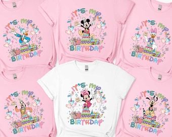 Camiseta de aniversário do Mickey e seus amigos da Disney, moletom para festa de aniversário da Disney, camiseta da Margarida, Donald, Pateta e Pluto, camiseta para viagem de aniversário à Disneylândia