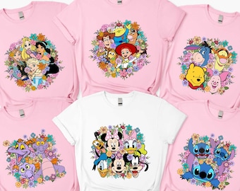 Blumen Disney Shirt, Micky und Freunde T-Shirt, Prinzessin Kinder T-Shirt, Winnie The Pooh Pullover, Toy Story Familie Hoodie, Star Wars Vacay Shirt