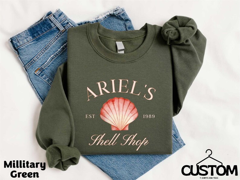 Prinzessin Ariel Shirt, Ariel's Shell Shop T-Shirt, kleine Meerjungfrau Pullover, Comfort Colors Disney Girl Reise T-Shirt, Disney Geschenk für Freunde Bild 5