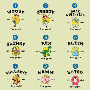 Disney Toy Story Characters Shirt, Disneyland Toy Story Family Matching T-shirt, Disney Woody Buzz Woody Jessie Slinky Aliens Rex Sweatshirt image 6