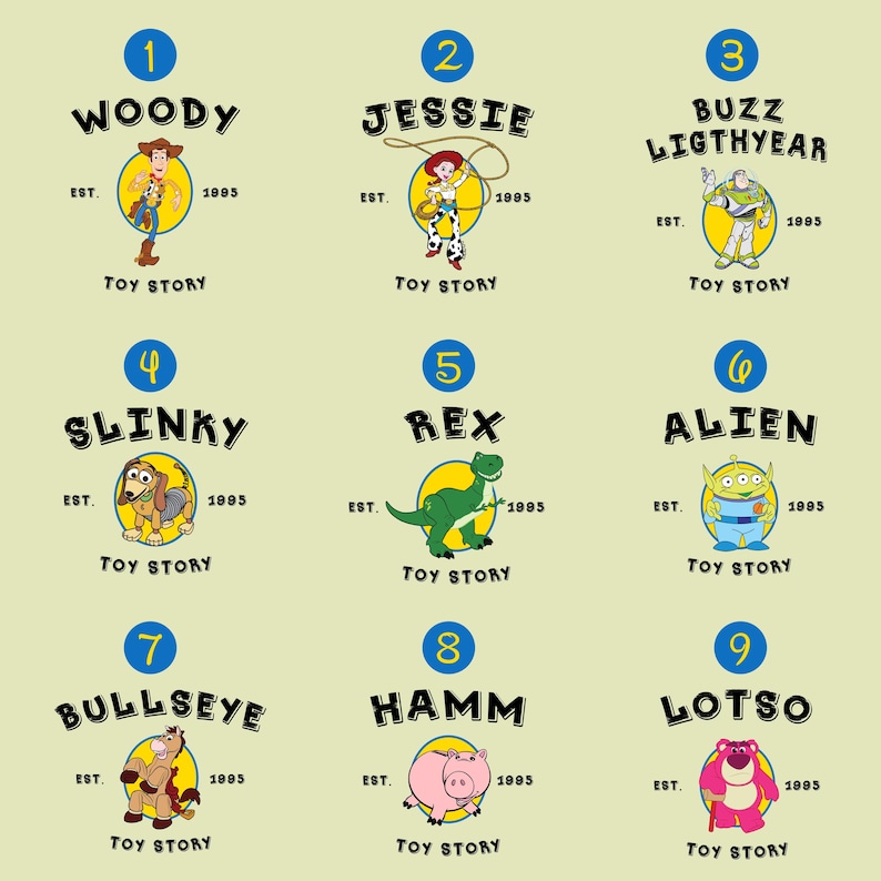 Disney Toy Story Characters Shirt, Disneyland Toy Story Family Matching T-shirt, Disney Woody Buzz Woody Jessie Slinky Aliens Rex Sweatshirt image 6