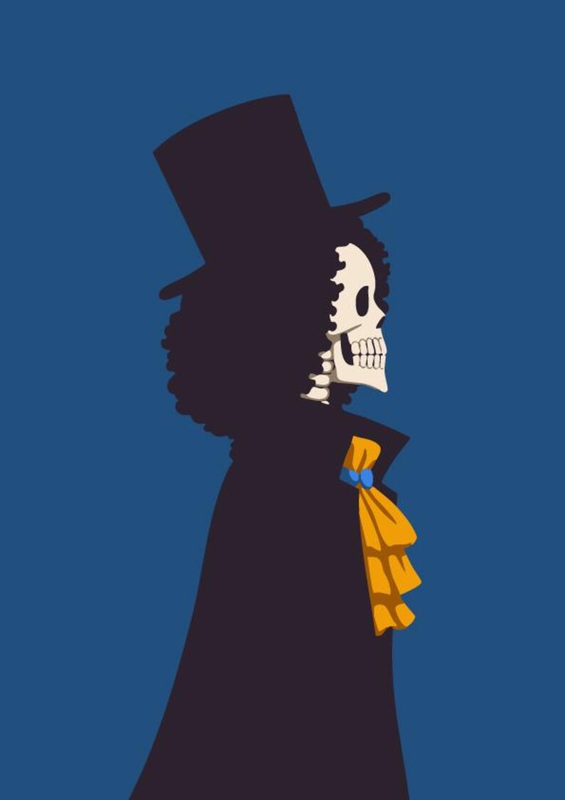 Buy One Piece Brook Poster – Printable A4 Vector Illustration – Anime ...