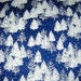4 yds Gorgeous Blue Background with White Trees_100% cotton Fabric Traditions**45" wide