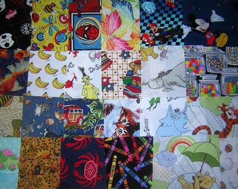 I Spy Squares -42 - 5" novelty charm squares for I Spy Quilts - no duplicates, Childrens Fabric - Animals, people & things