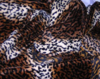 2 Yards super soft Animal Print Velvet - Rayon/Silk? fine qualify -Velvet- 45" wide -