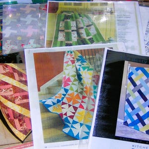 Lot of Seven Patchwork Quilt Patterns with complete instructions