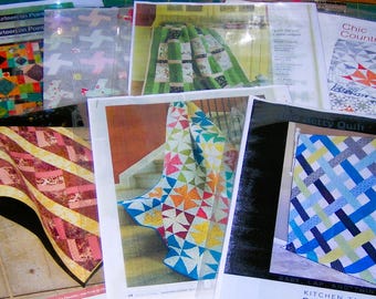 Lot of Seven Patchwork Quilt Patterns with complete instructions
