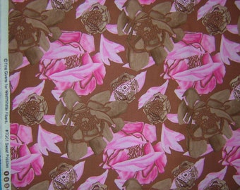 FABRIC BTY - Gorgeous Tina Givens  Pink "Sweet Poppies" for Westminister Fabrics 100% Cotton