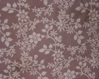 Vintage  LINEN Brown & Beige fabric 2 Yards plus 10" long by 52' WIDE