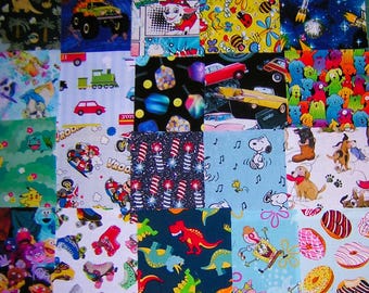 I Spy Quilt Squares: 42 Boy-Themed 5" Cotton Fabric Charms