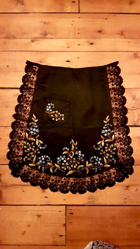 Victorian Silk Apron
