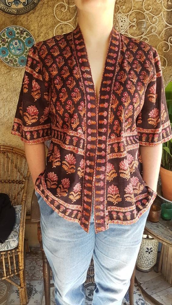 Indian 1970's Jacket....classic print.