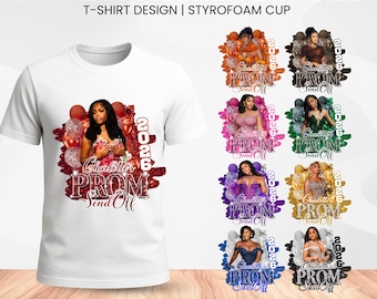 Abschlussball-Aufkleber-Bundle, Abschlussball-T-Shirt-Design, Klasse von 2026 PNG-Bundle, Abschlussfeier Clipart, Styroporbecher-Verpackung, sofortiger Download