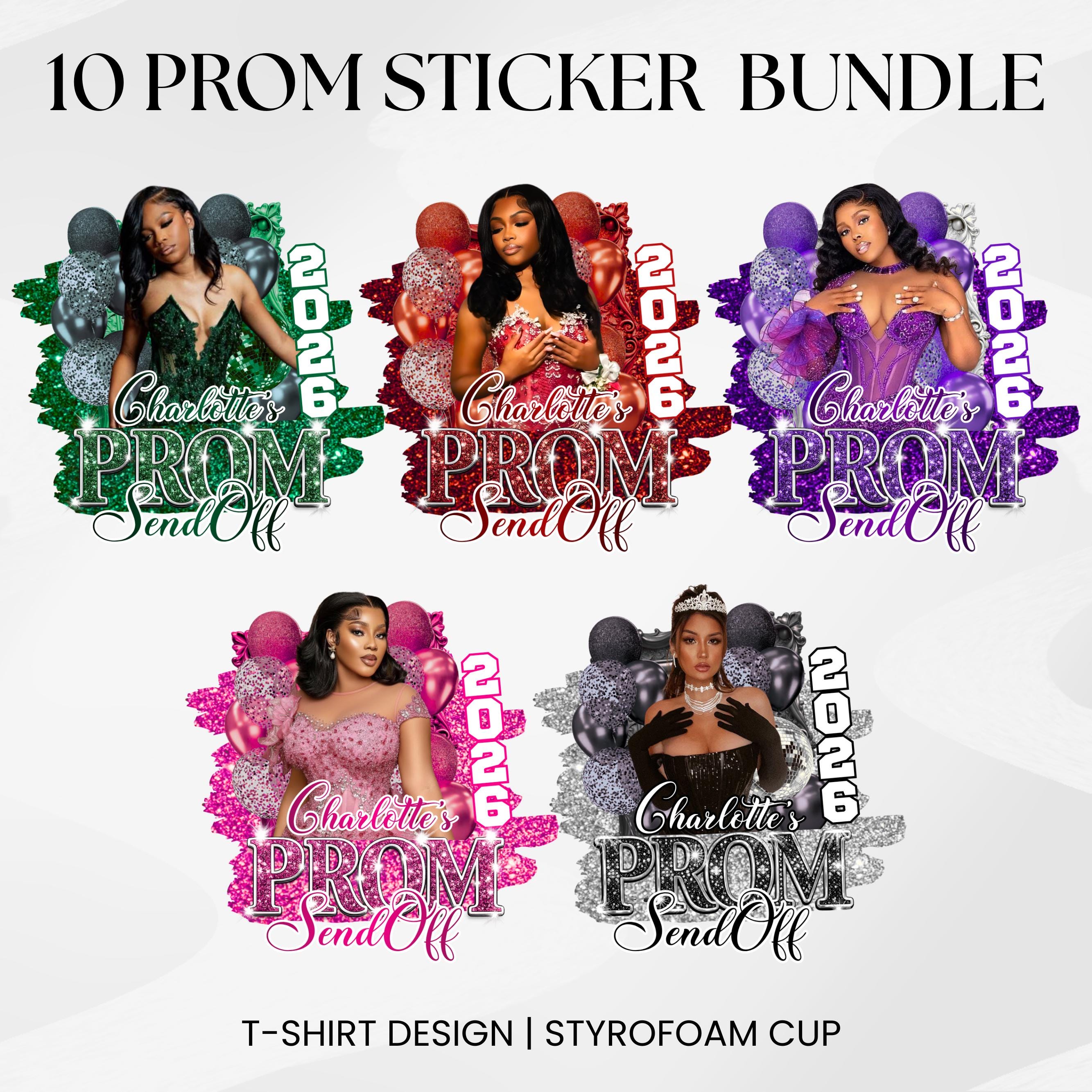 Prom Sticker Shock Prom Sticker Bundle, Prom Send off T-shirt Design, Class of 2026 PNG ...
