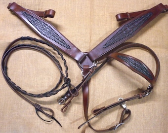 Applique Braided 3piece Horse Tack Set