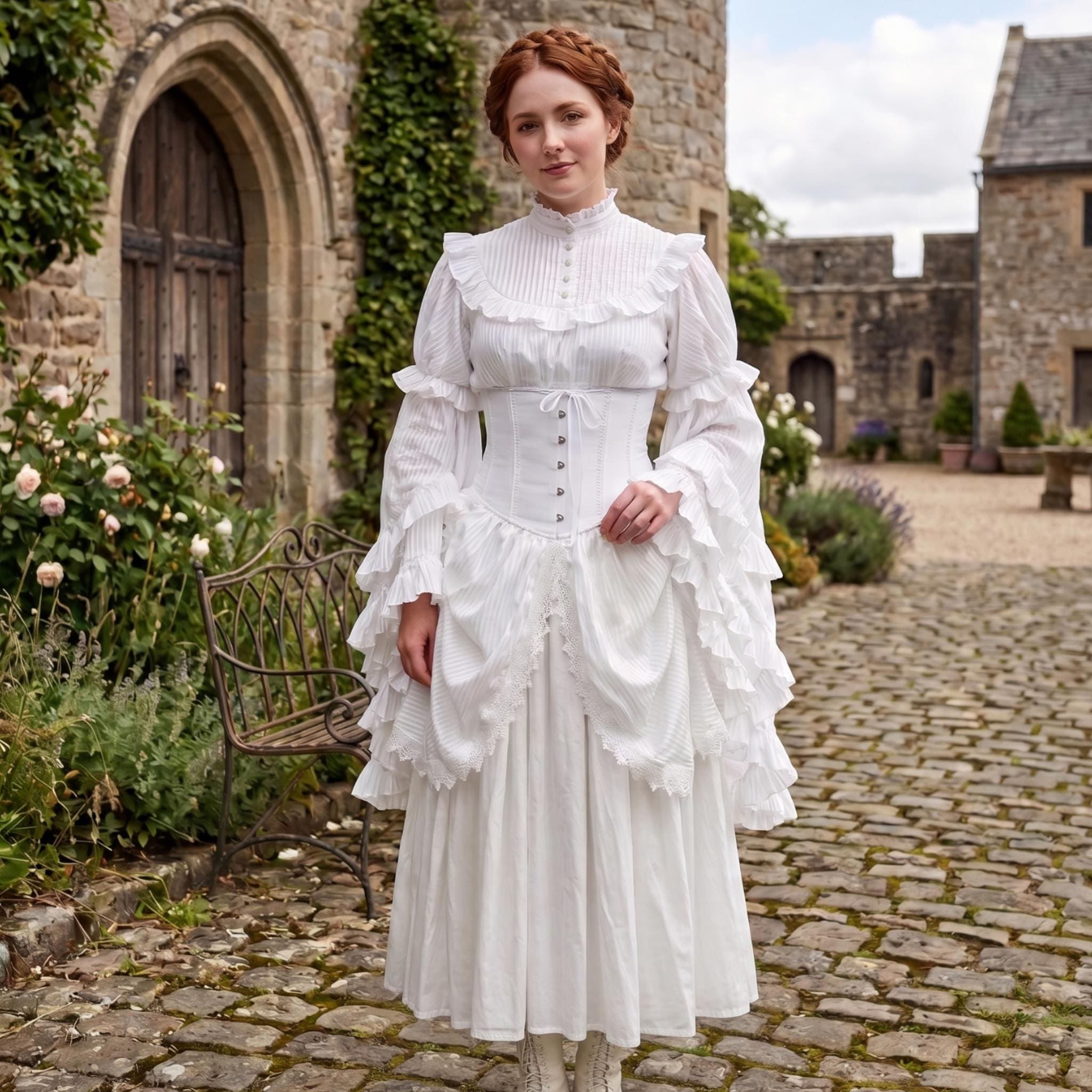 Renaissance Dress White Long Sleeve - Etsy Renaissance Dress White Long Sleeve - Etsy