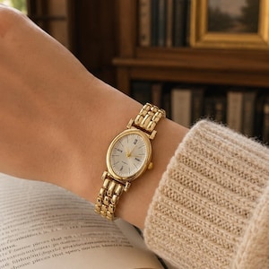 ladies gold dress watches Women Watch Fashion Gold Diamond Analog Quartz Female Watch for Women  Luxury Dress Ladies Stainless Steel Waterproof Wrist Watches Gold